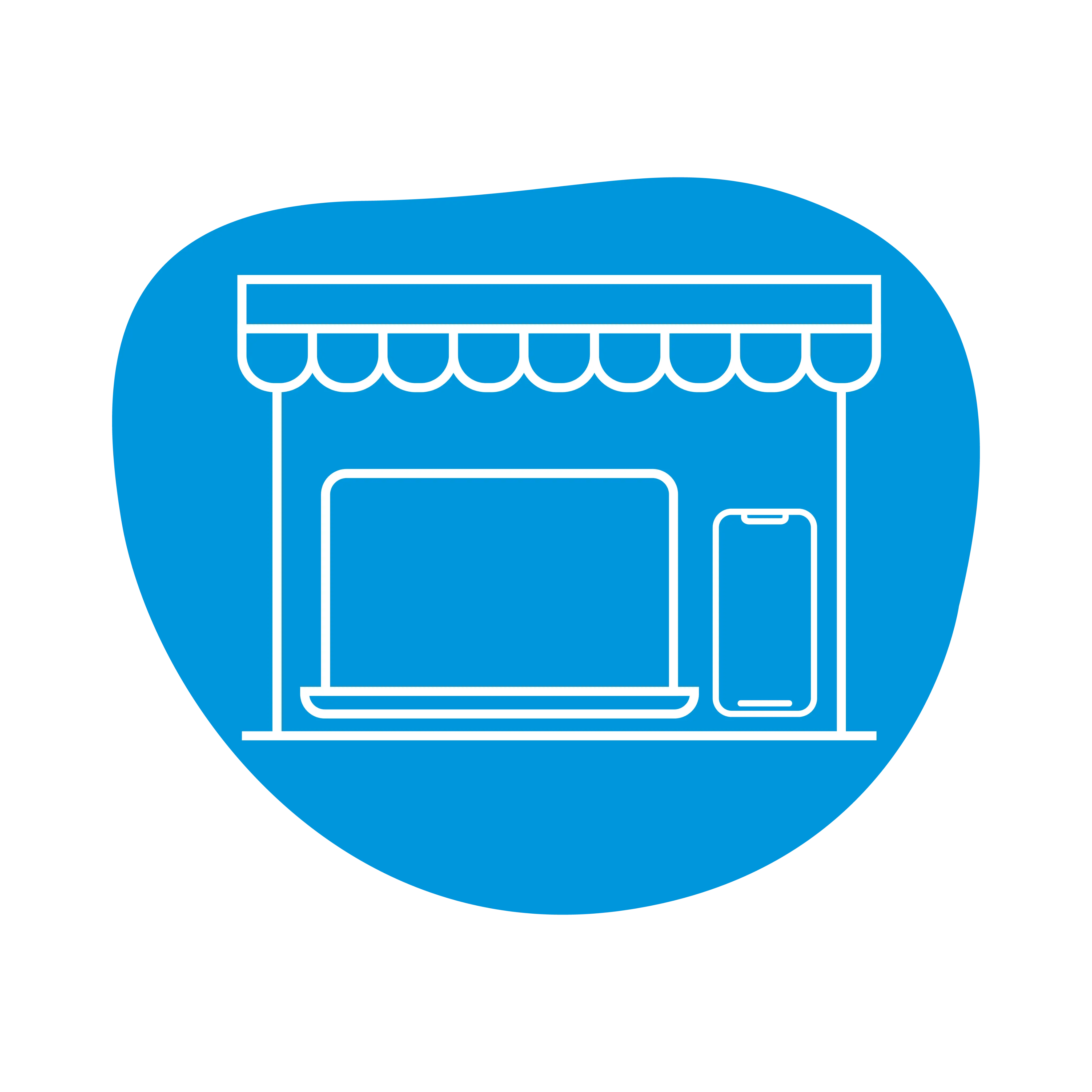 Icon representing electronic retail store